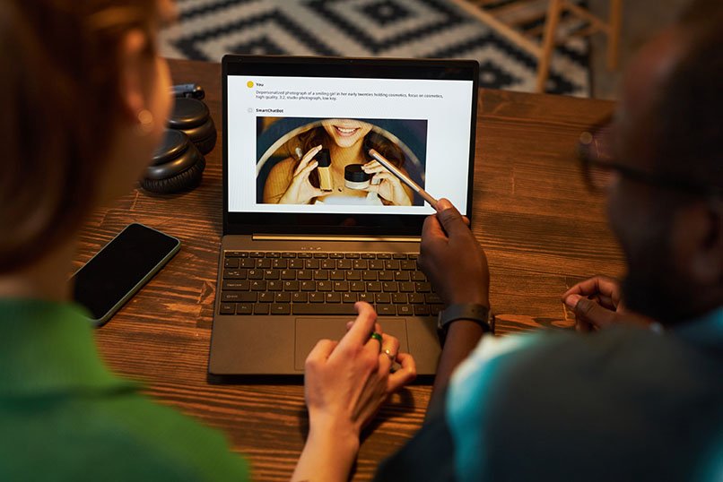 iklan pada laptop